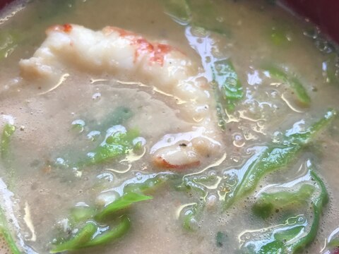 美味し〜い、海老頭でスープ